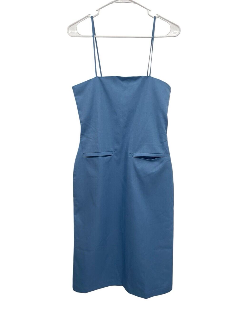 NWT Toit Volant Dress Strappy Sleeveless Blue Made In USA Size Small